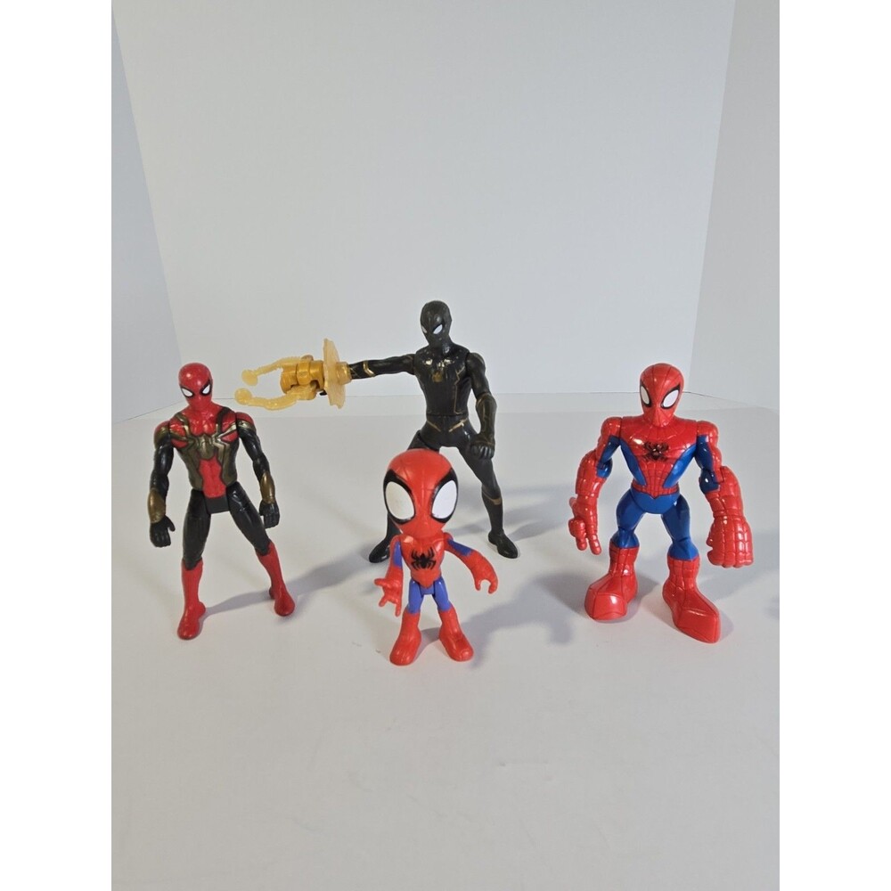 Marvel Spider-Man Figure Lot 4 Hasbro 2011 2021 Spidey No Way Home Web Grappler